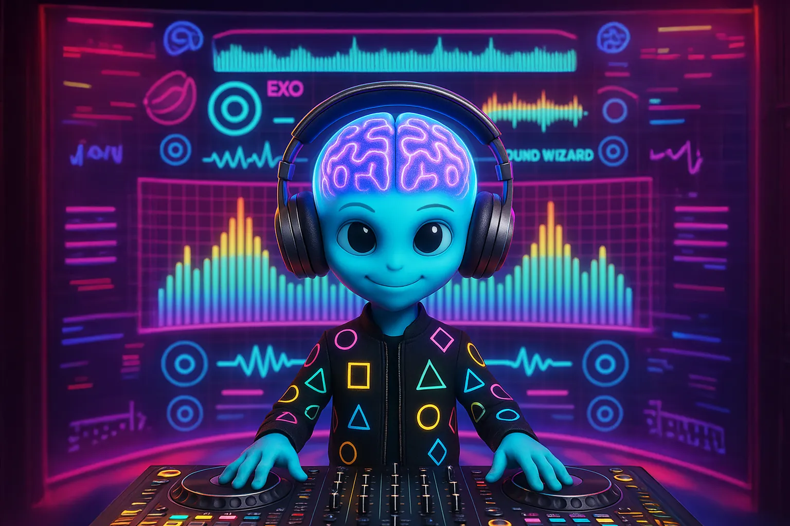 DJ Brainy an seinem DJ-Pult