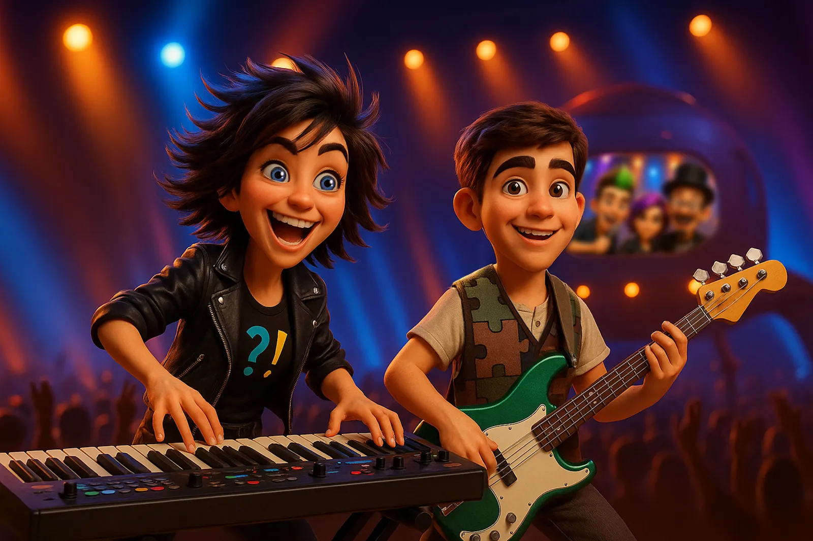 Synthia am Keyboard & Cody am Bass