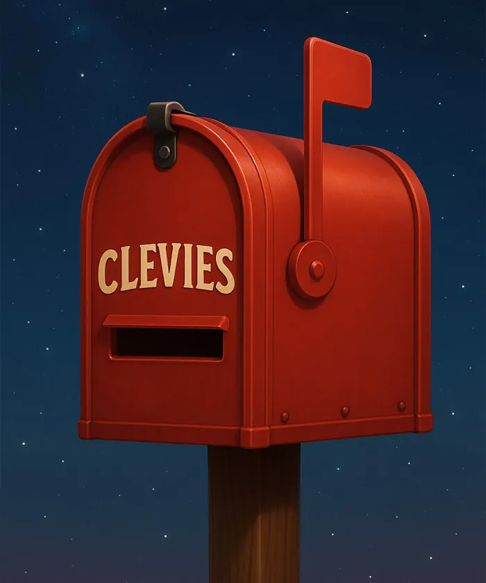 Roter Clevies-Briefkasten
